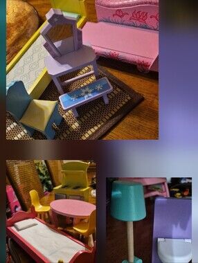 Wooden Doll Furniture 12 Piece Lot